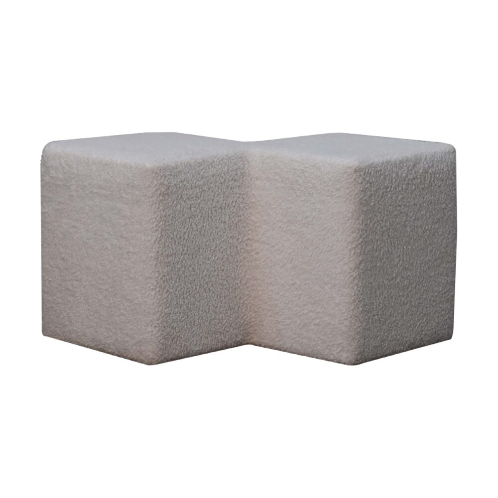 wholesale White Boucle Twin Footstool for resale
