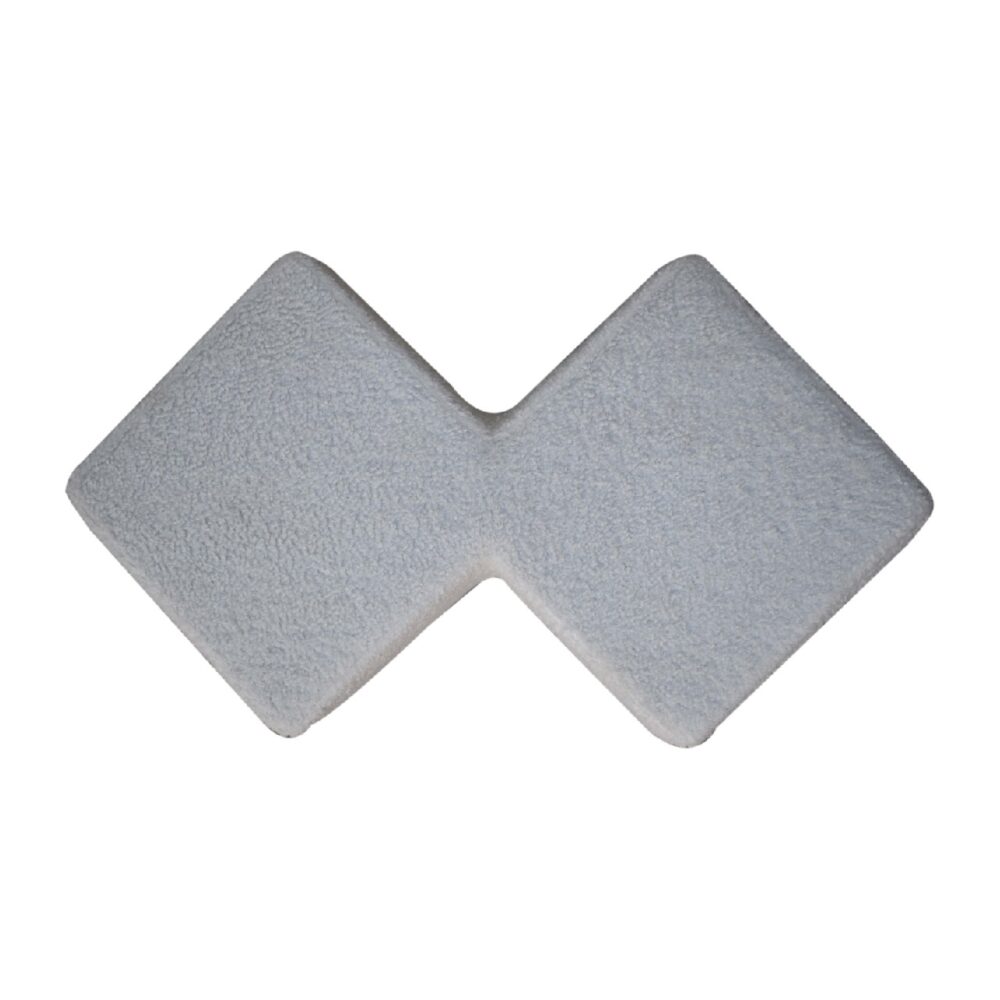 White Boucle Twin Footstool for wholesale