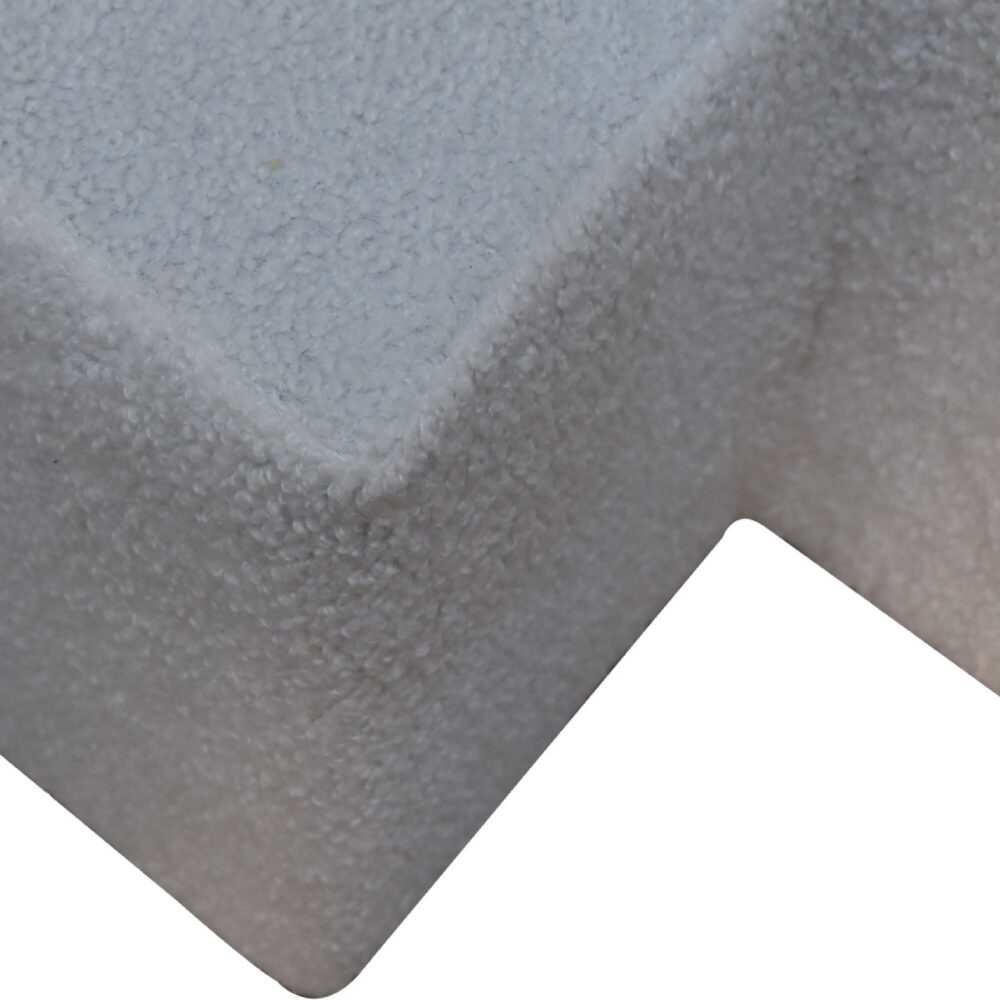bulk White Boucle Twin Footstool for resale