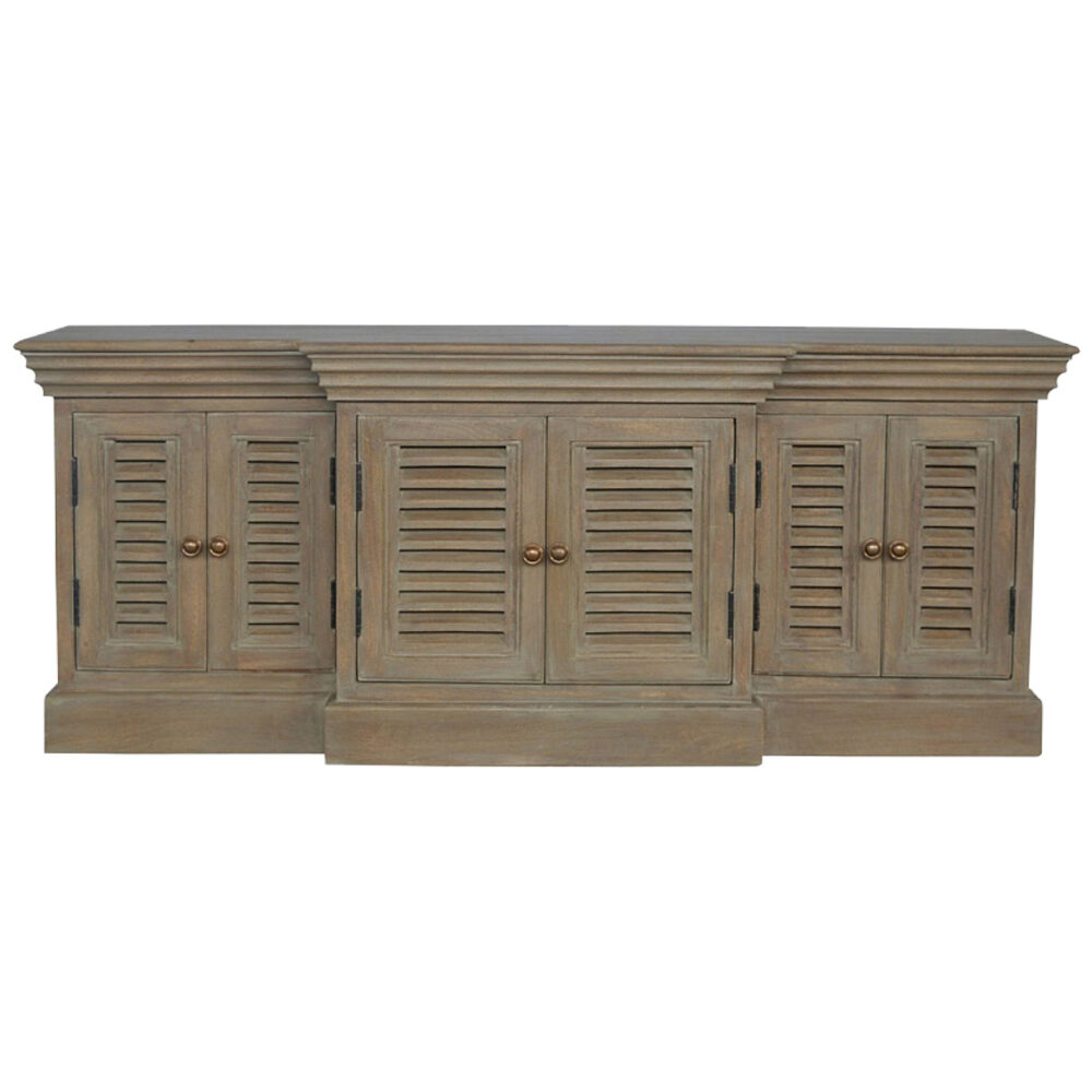 Canada Grey Wash Shutter TV Cabinet Suppliers