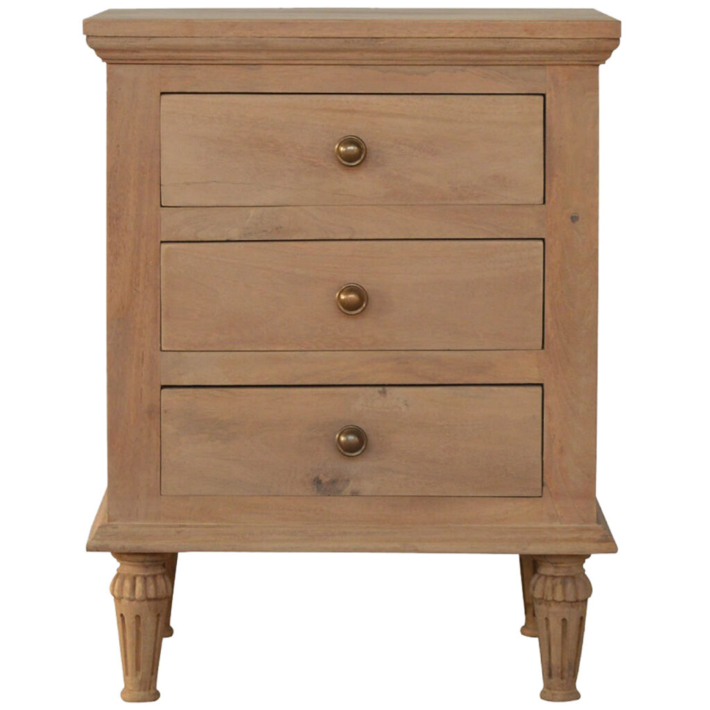 Canada 3 Drawer Mango Wood Nightsand Table Suppliers