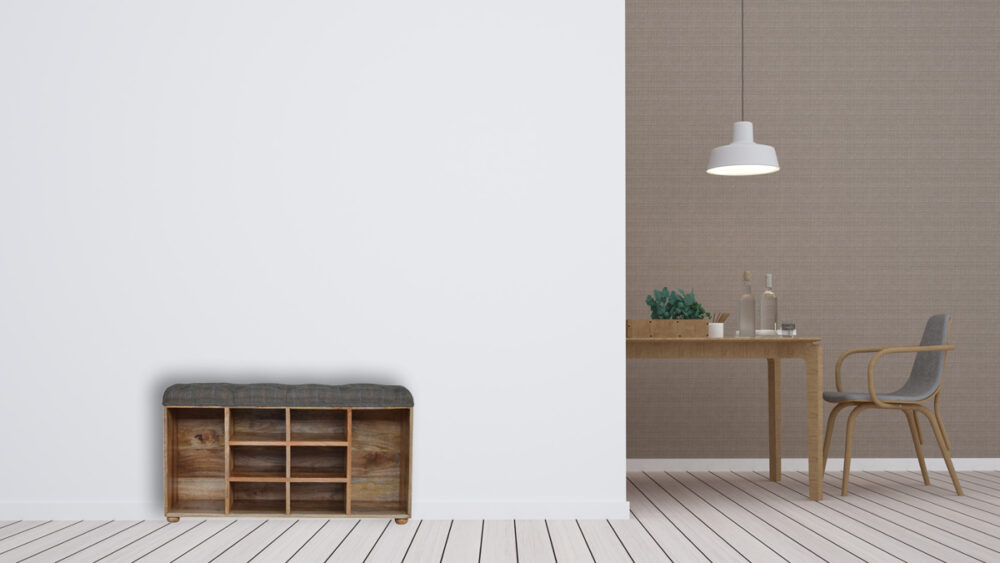 Multi Tweed Open Storage Bench - Image 10