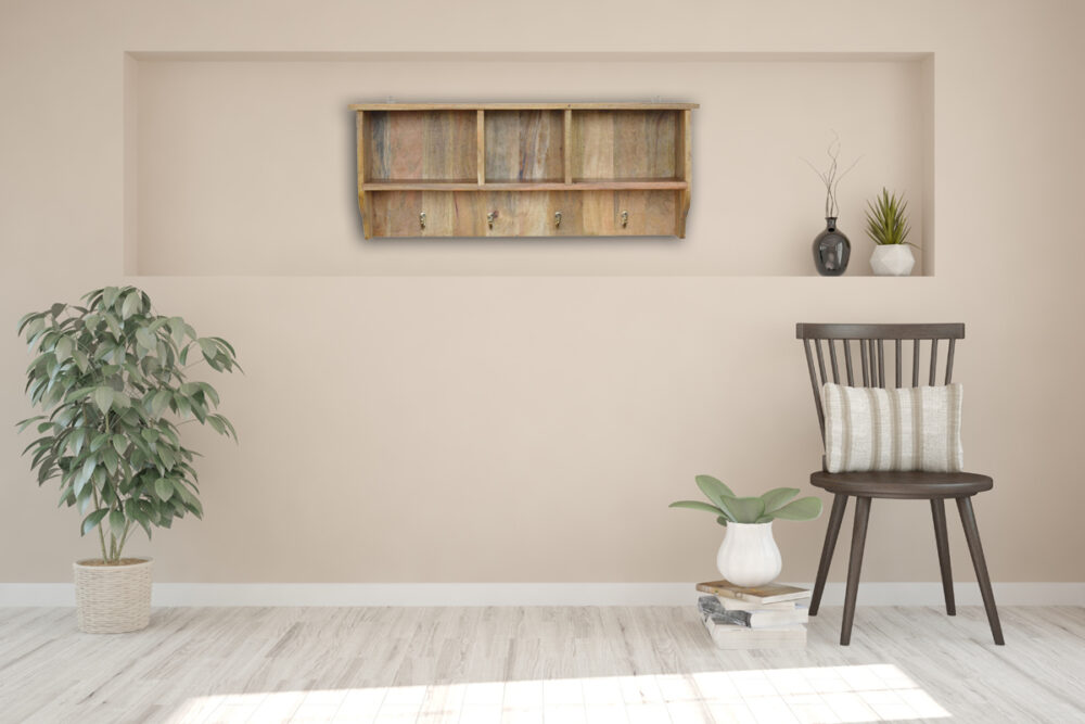 Floating Coat Rack with 3 Shelves - Image 10
