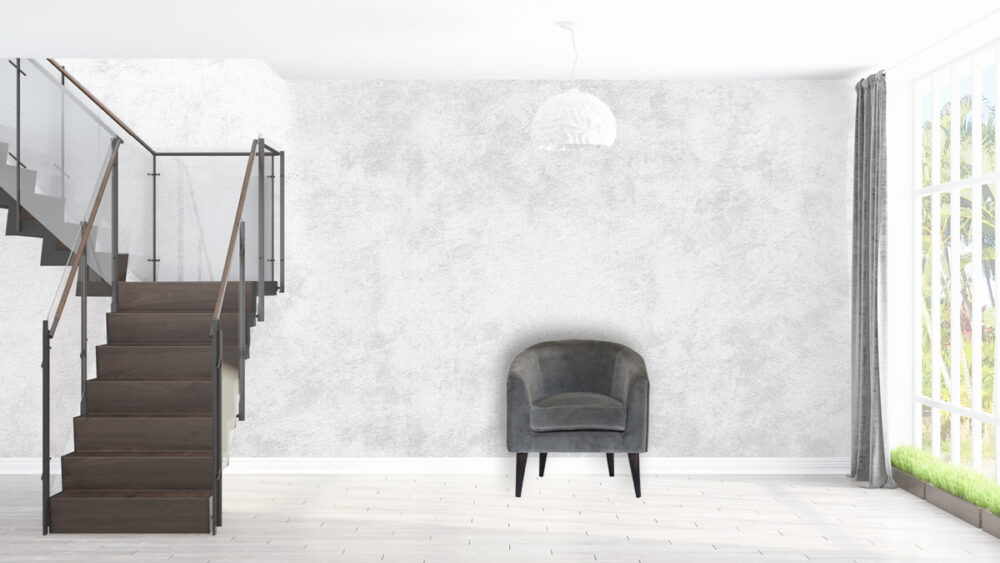 Grey Velvet Nordic Style Armchair - Image 10