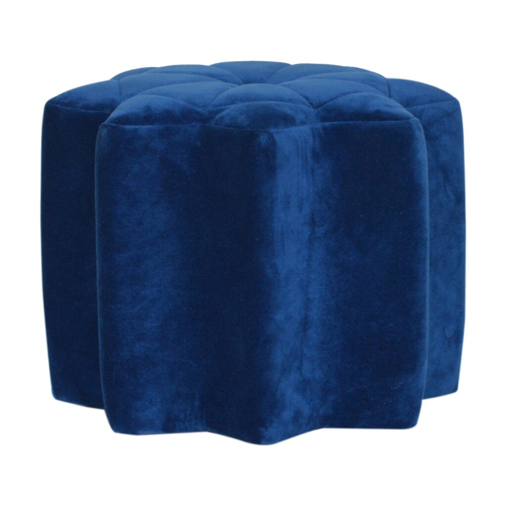 Canada Blue Velvet Star Footstool Suppliers