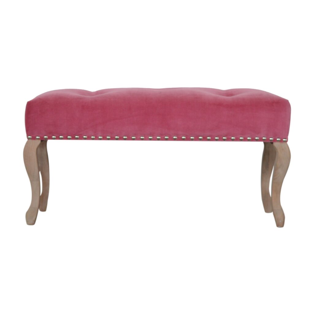 Canada French Style Pink Velvet Bench Suppliers
