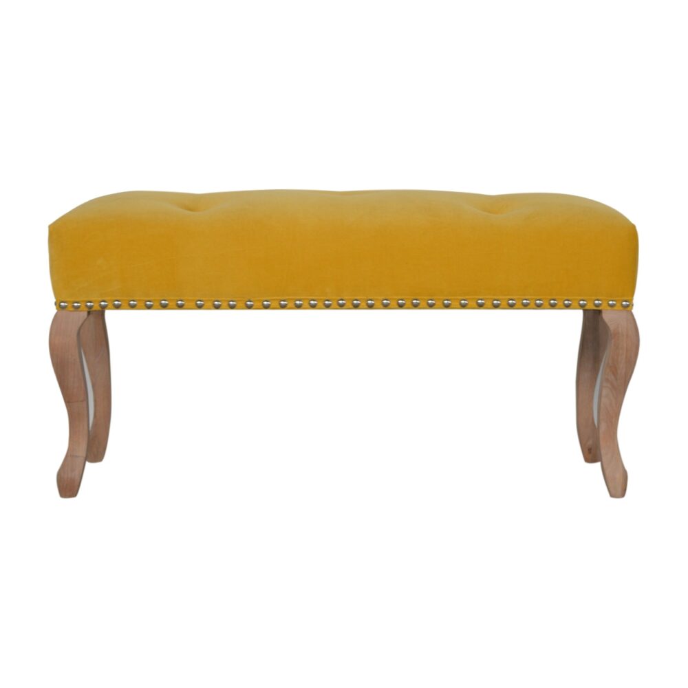 Canada French Style Mustard Velvet Bench Suppliers