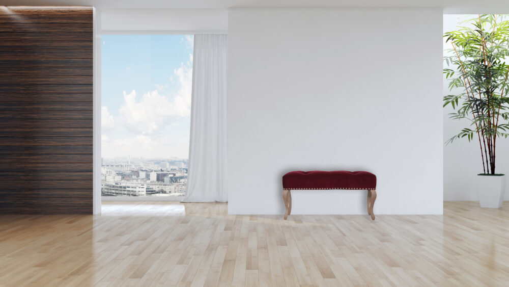 French Style Wine Red Bench - Image 10