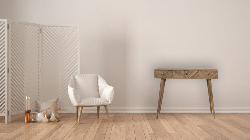 Line Carved Foldable Dressing Table - Image 10