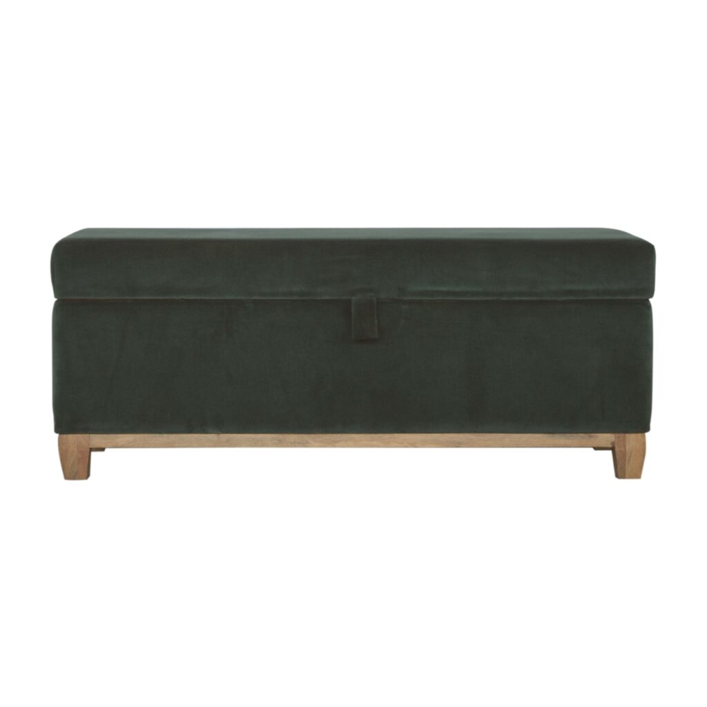 Canada Emerald Cotton Velvet Storage Box Suppliers