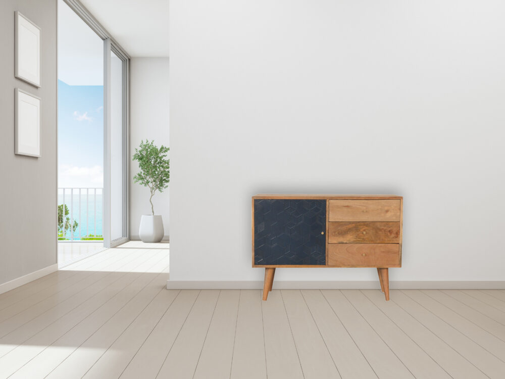 Acadia Black Cabinet with Drawers - Image 10