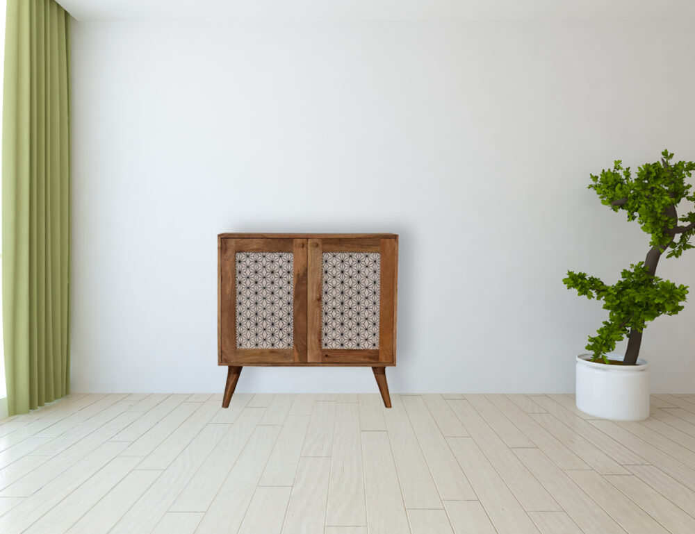 Geometric Screen Printed Cabinet - Image 10