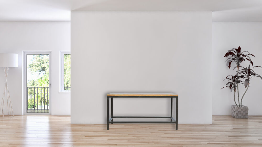 Iron Base Rectangular Coffee Table - Image 10