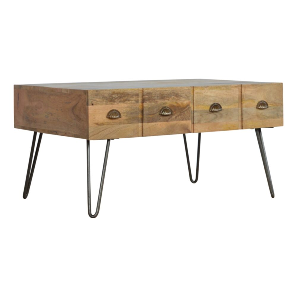 Iron Base Coffee Table with 2 Drawers wholesalers