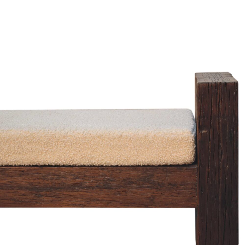 Reclaimed Boucle Bench - Image 6