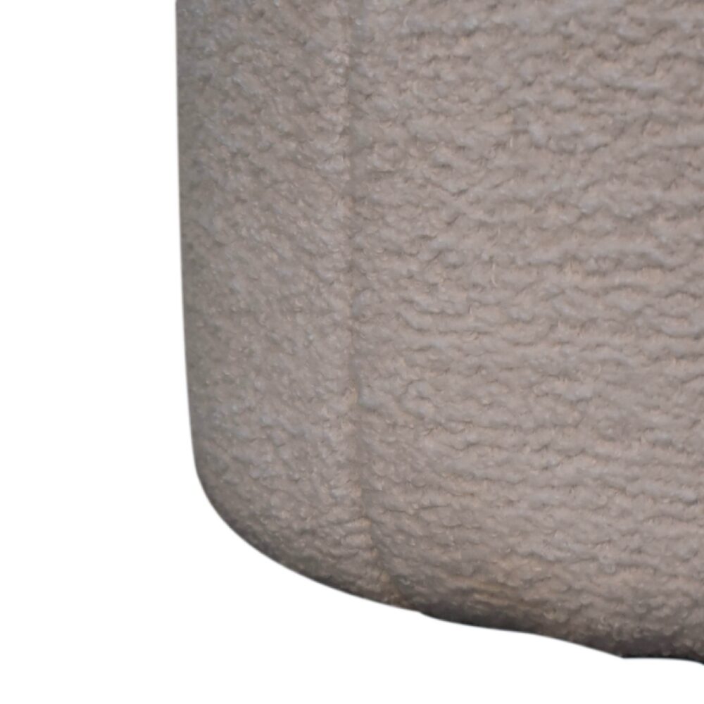 White Boucle Circus Footstool - Image 8