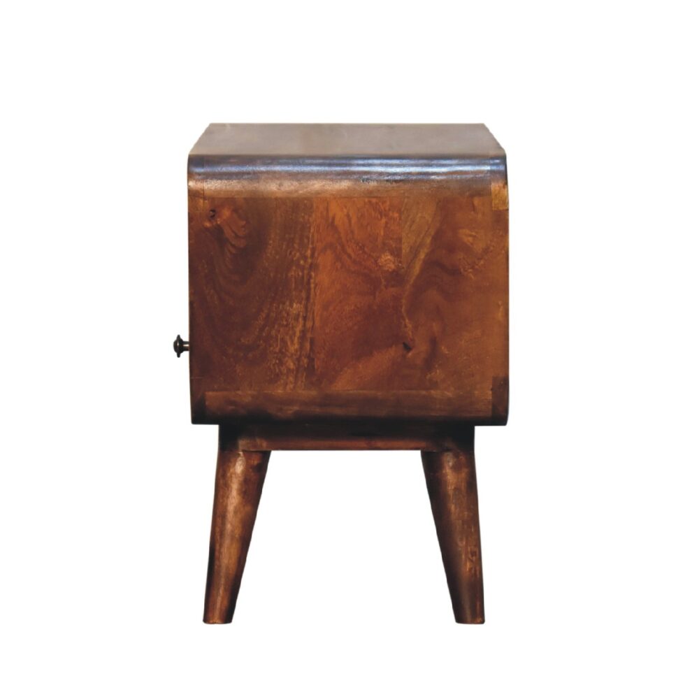 Mini Chestnut Curved Media Unit - Image 8