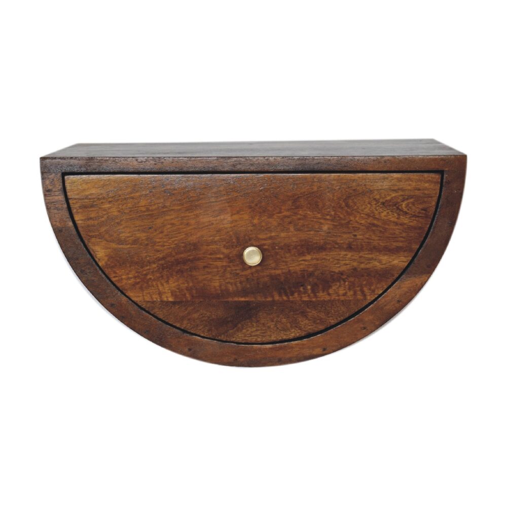 Light Walnut Curved Edge Console Table - Image 3