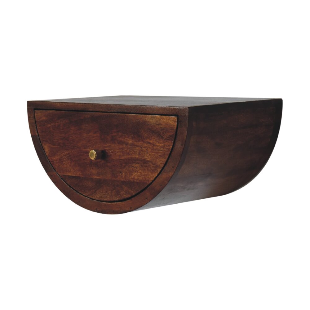 Light Walnut Curved Edge Console Table - Image 4
