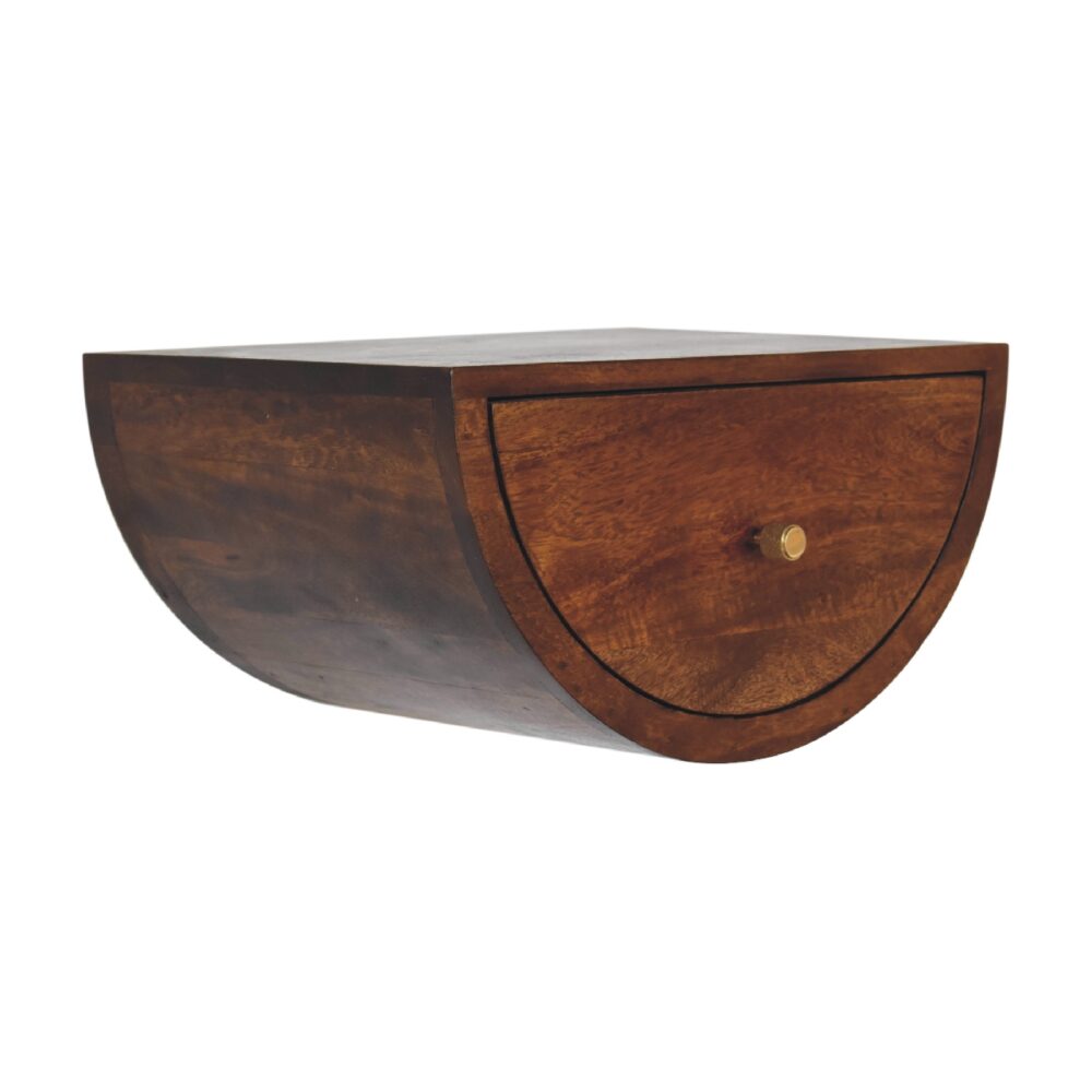 Light Walnut Curved Edge Console Table - Image 5