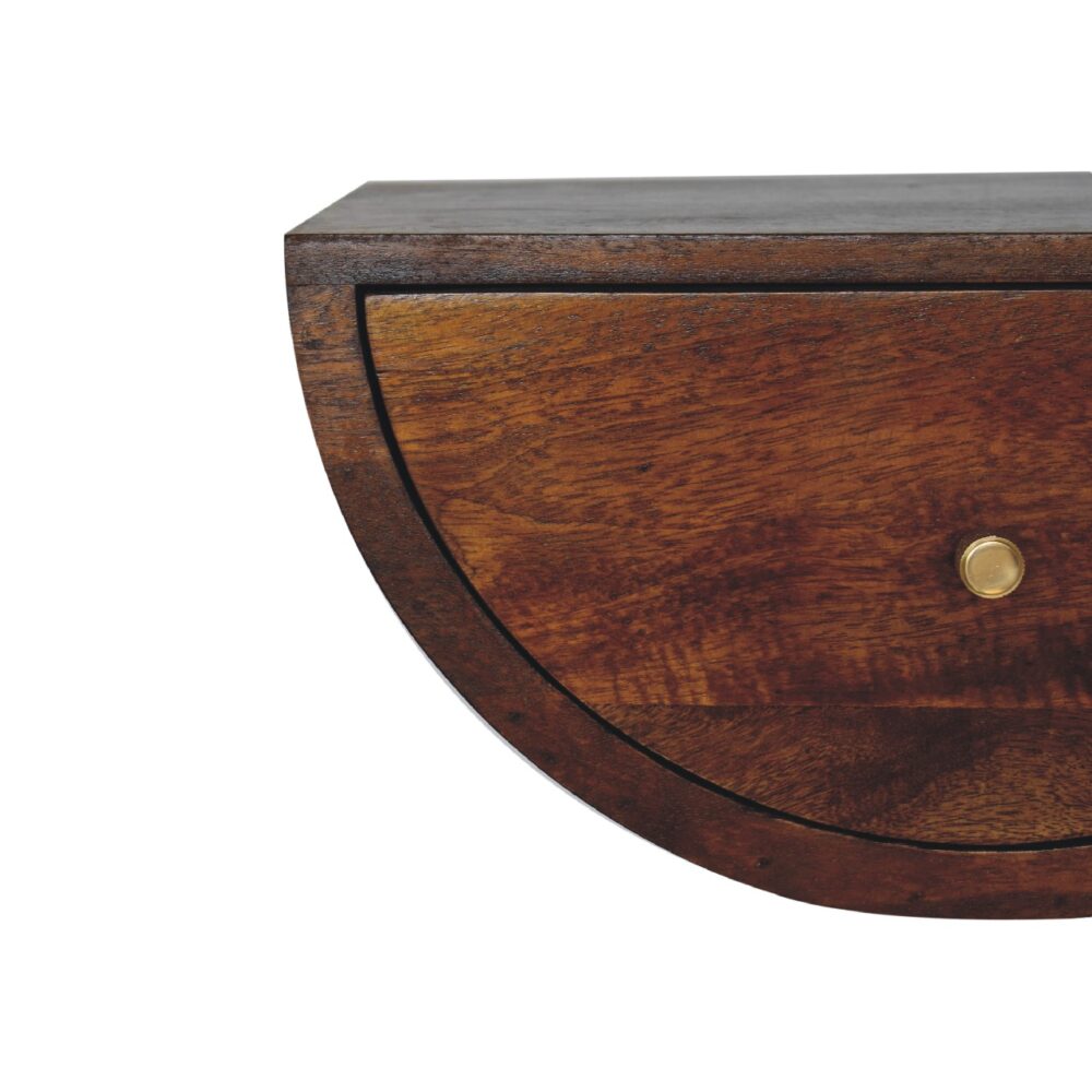 Light Walnut Curved Edge Console Table - Image 6