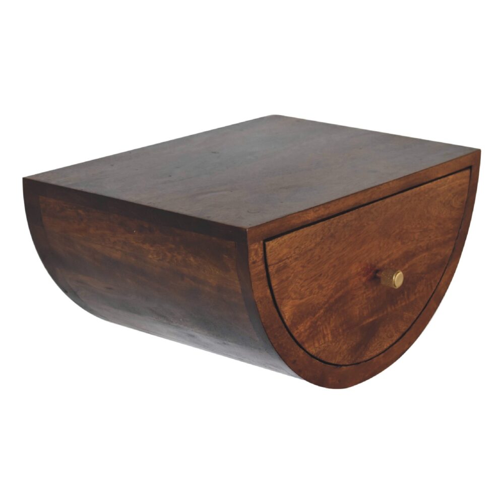 Light Walnut Curved Edge Console Table - Image 7