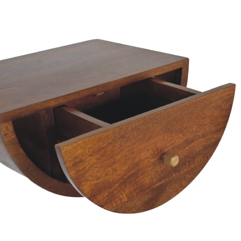 Light Walnut Curved Edge Console Table - Image 8