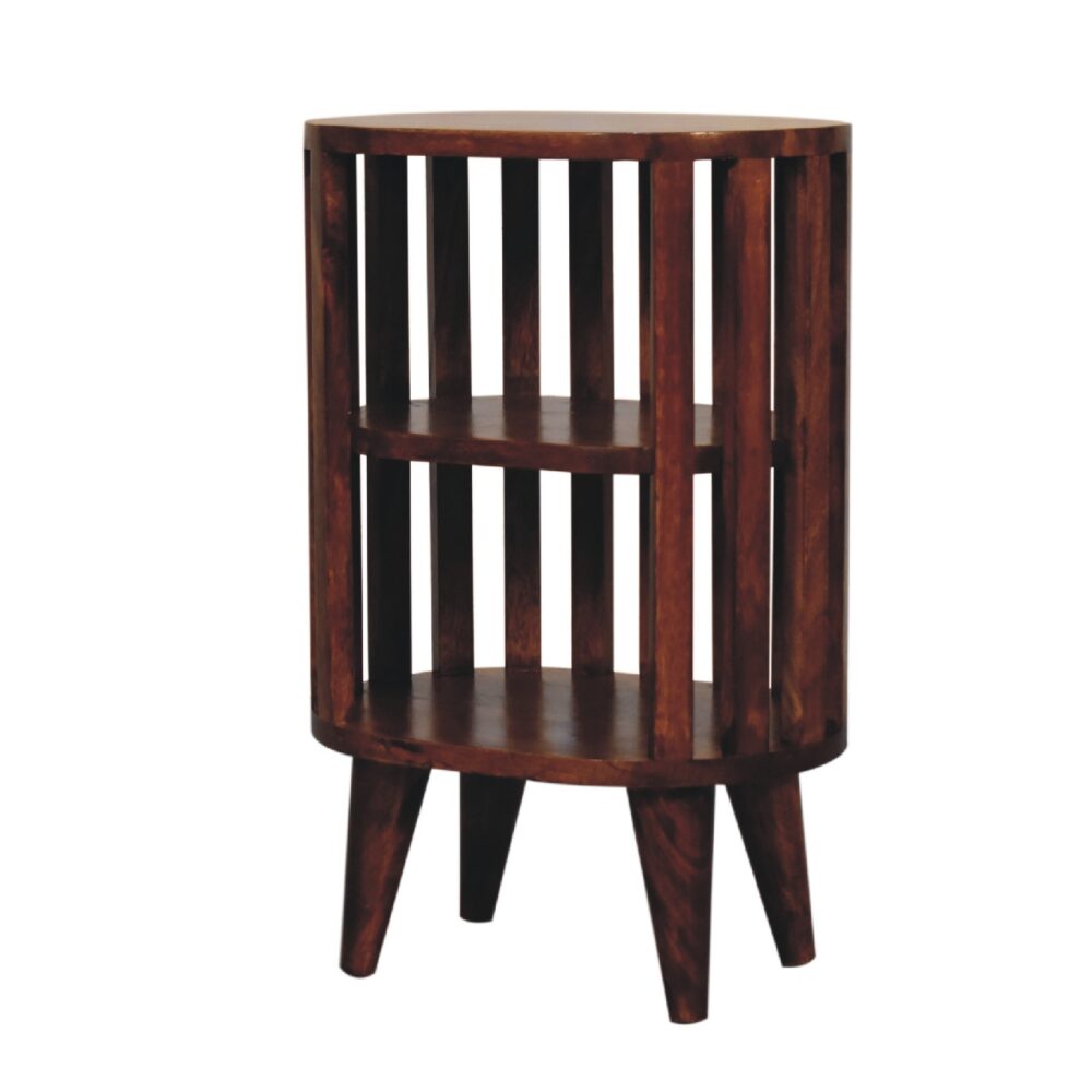 Ariella Double Shelf Chestnut Bedside - Image 2