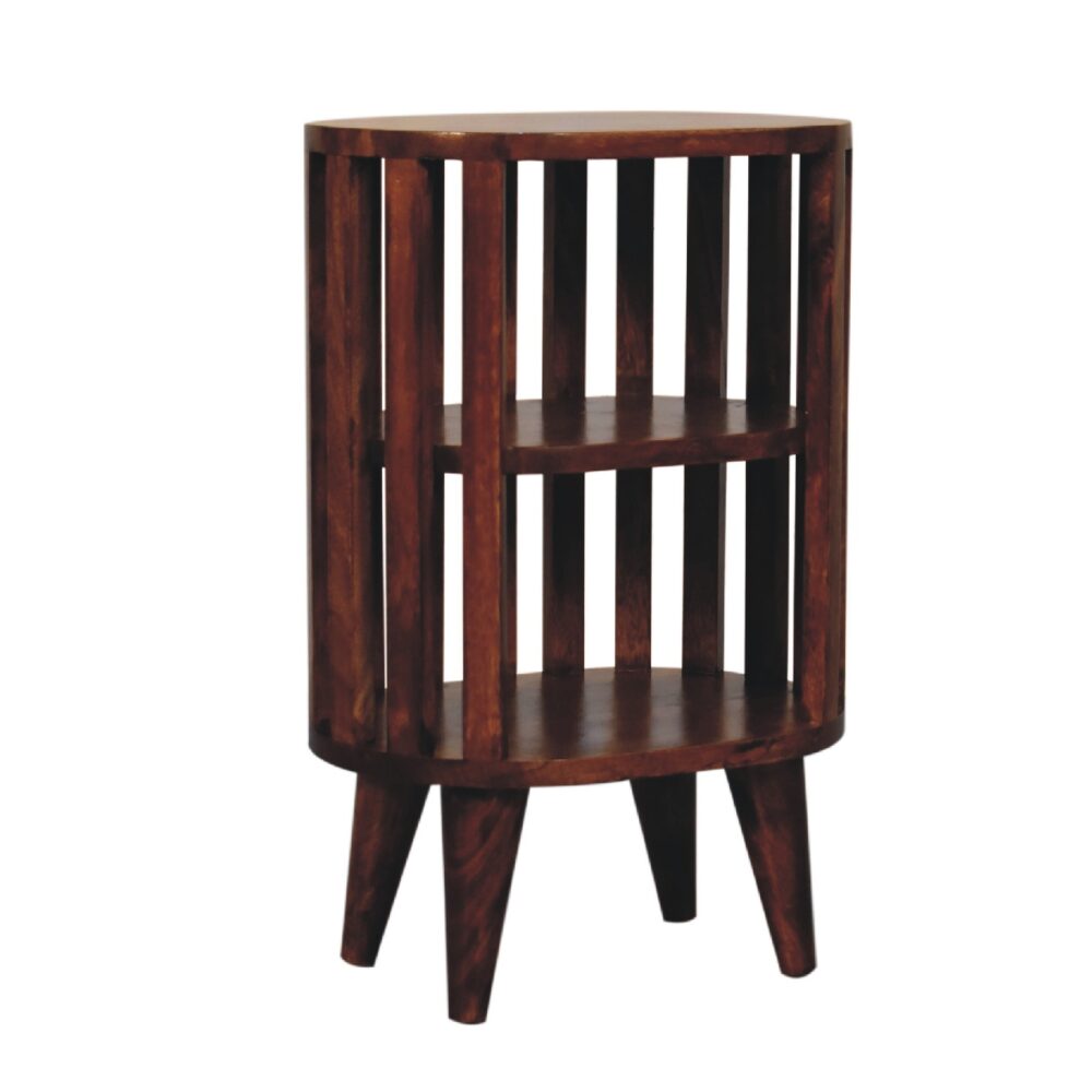 Ariella Double Shelf Chestnut Bedside - Image 3