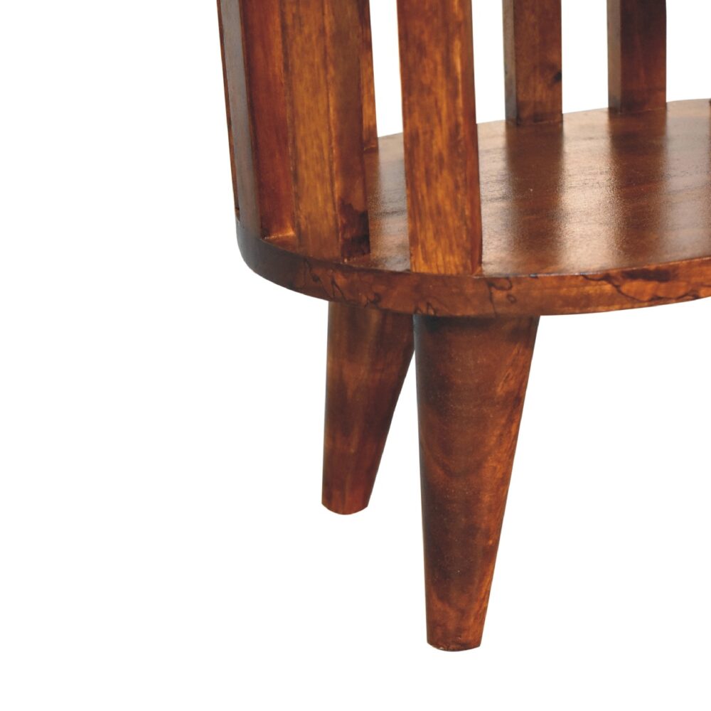 Ariella Double Shelf Chestnut Bedside - Image 7