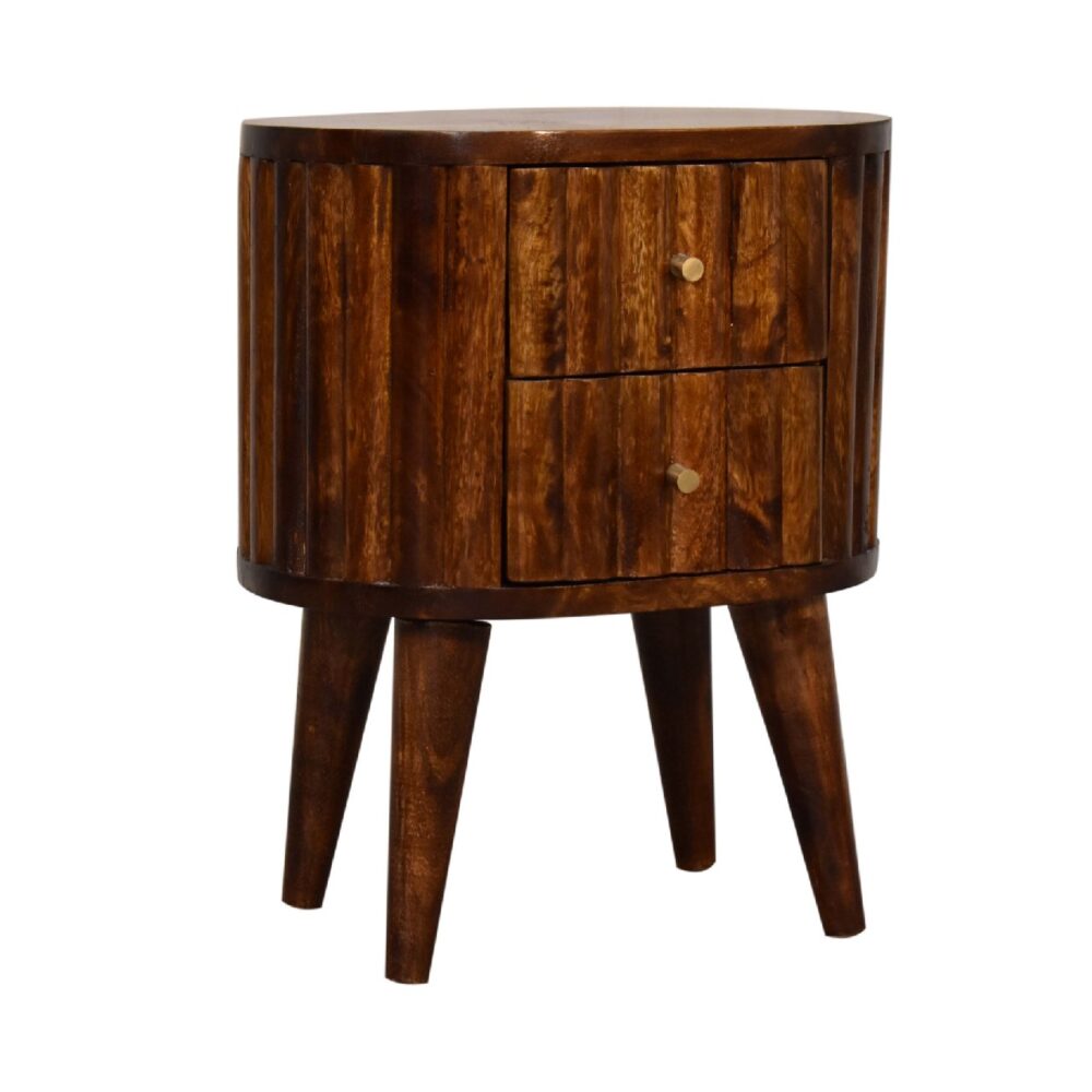 Stripe Chestnut Nightsand - Image 2