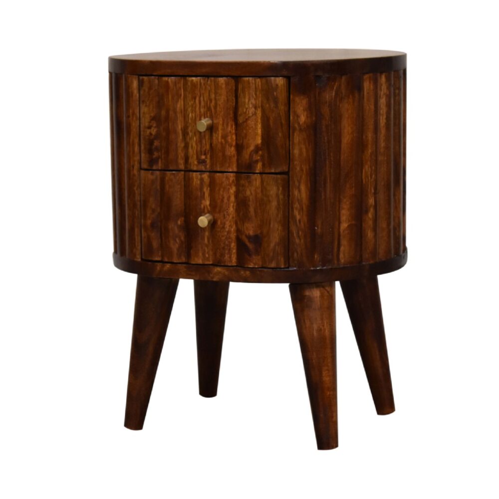 Stripe Chestnut Nightsand - Image 3