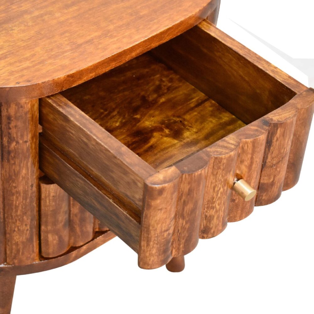Stripe Chestnut Nightsand - Image 4