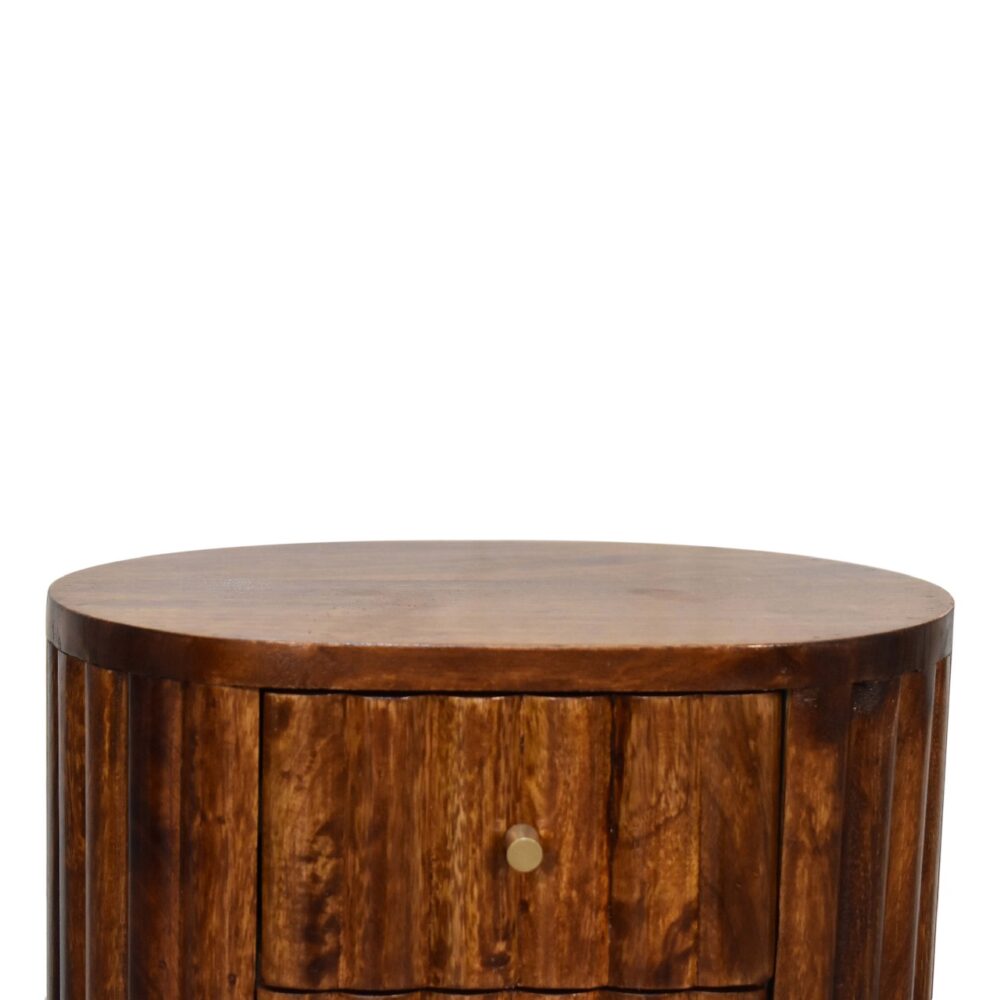 Stripe Chestnut Nightsand - Image 5