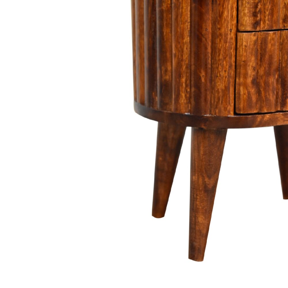 Stripe Chestnut Nightsand - Image 7