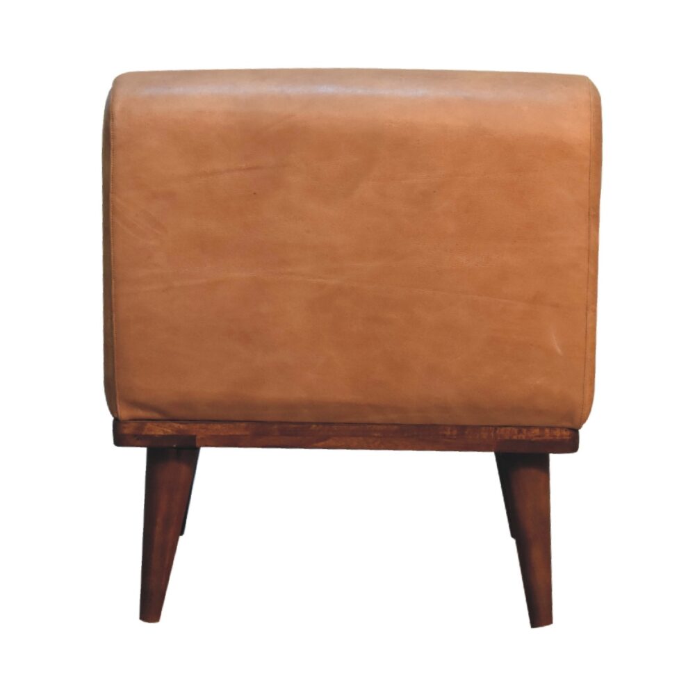 Tan Buffalo Backrest Footstool - Image 9