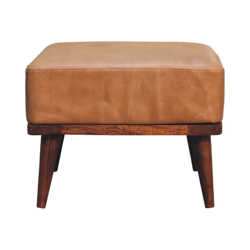 Canada Tan Buffalo Leather Tan Footstool Suppliers