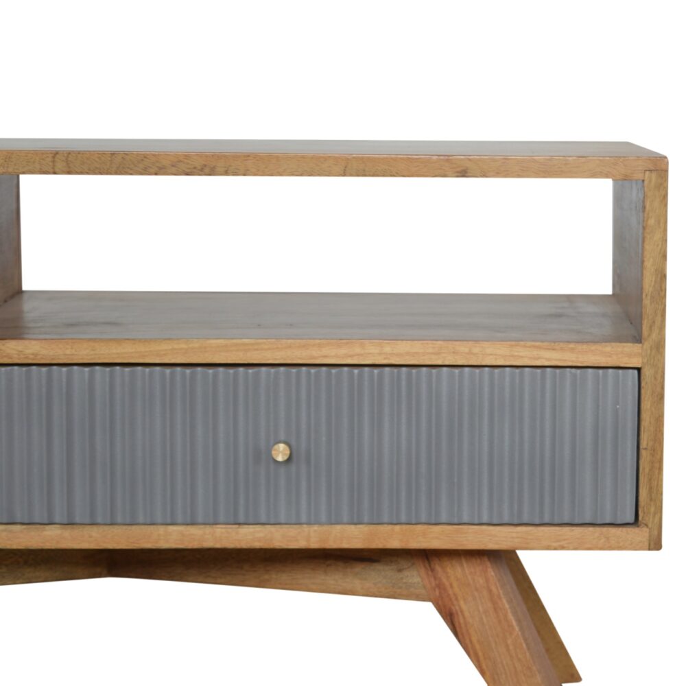 Line Grey Media Unit with Open Slot - Image 6