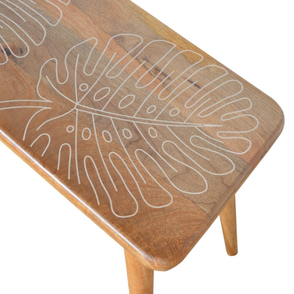 Leaf Resin Print Bench - Image 5