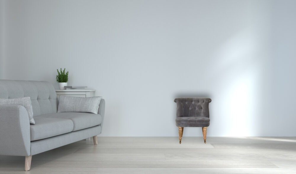 Grey Velvet Accent Chair - Image 10