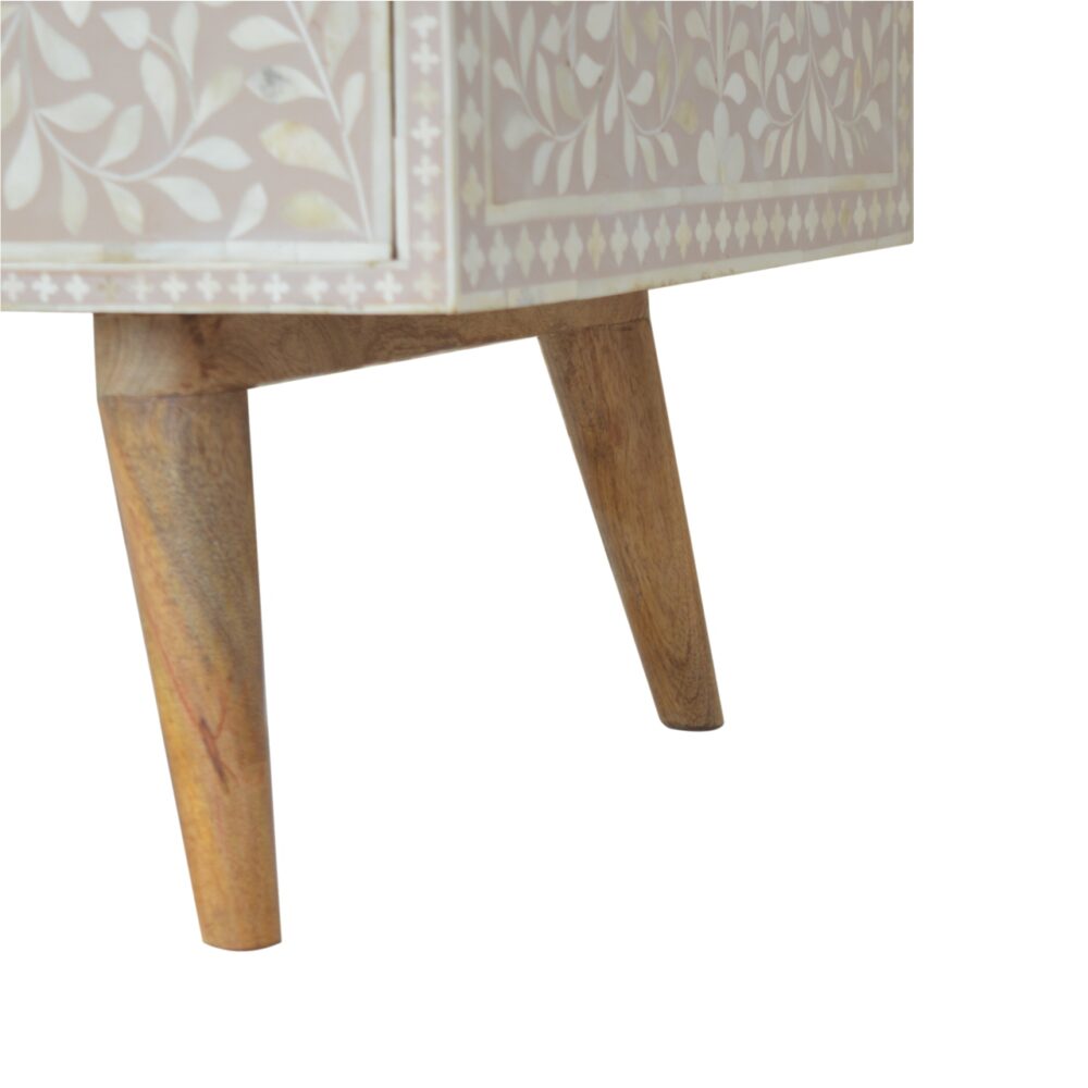 Taupe Floral Bone Coffee Table - Image 6