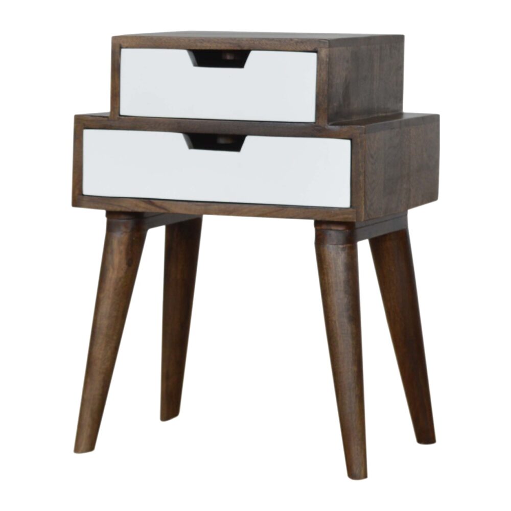 Walnut and White Painted Nightsand - Image 2