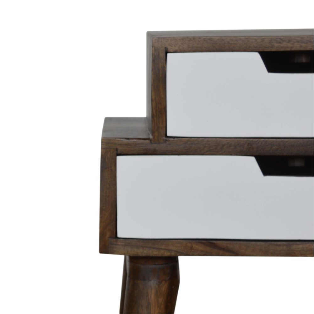 Walnut and White Painted Nightsand - Image 4