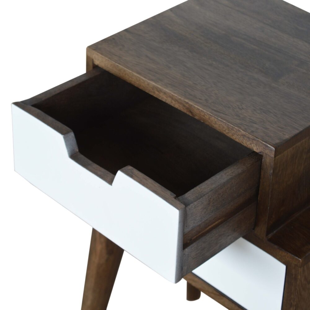 Walnut and White Painted Nightsand - Image 6