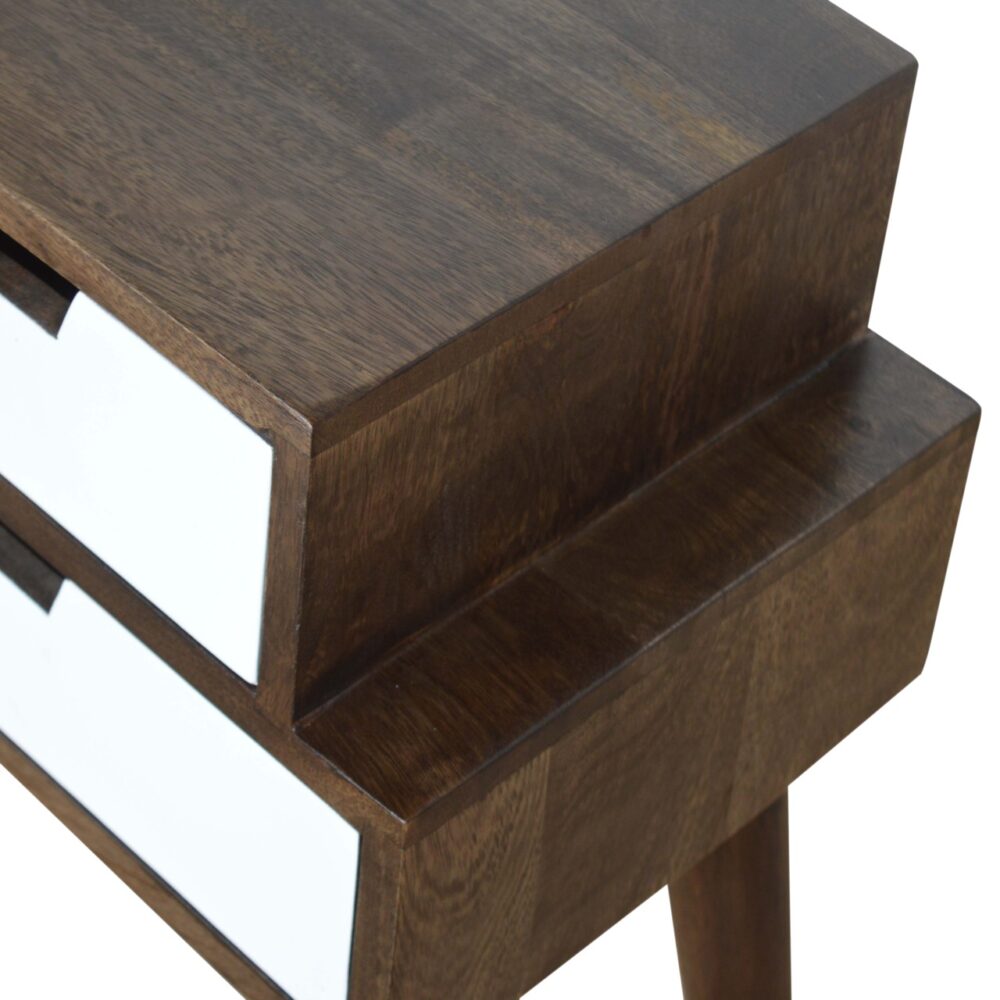 Walnut and White Painted Nightsand - Image 7