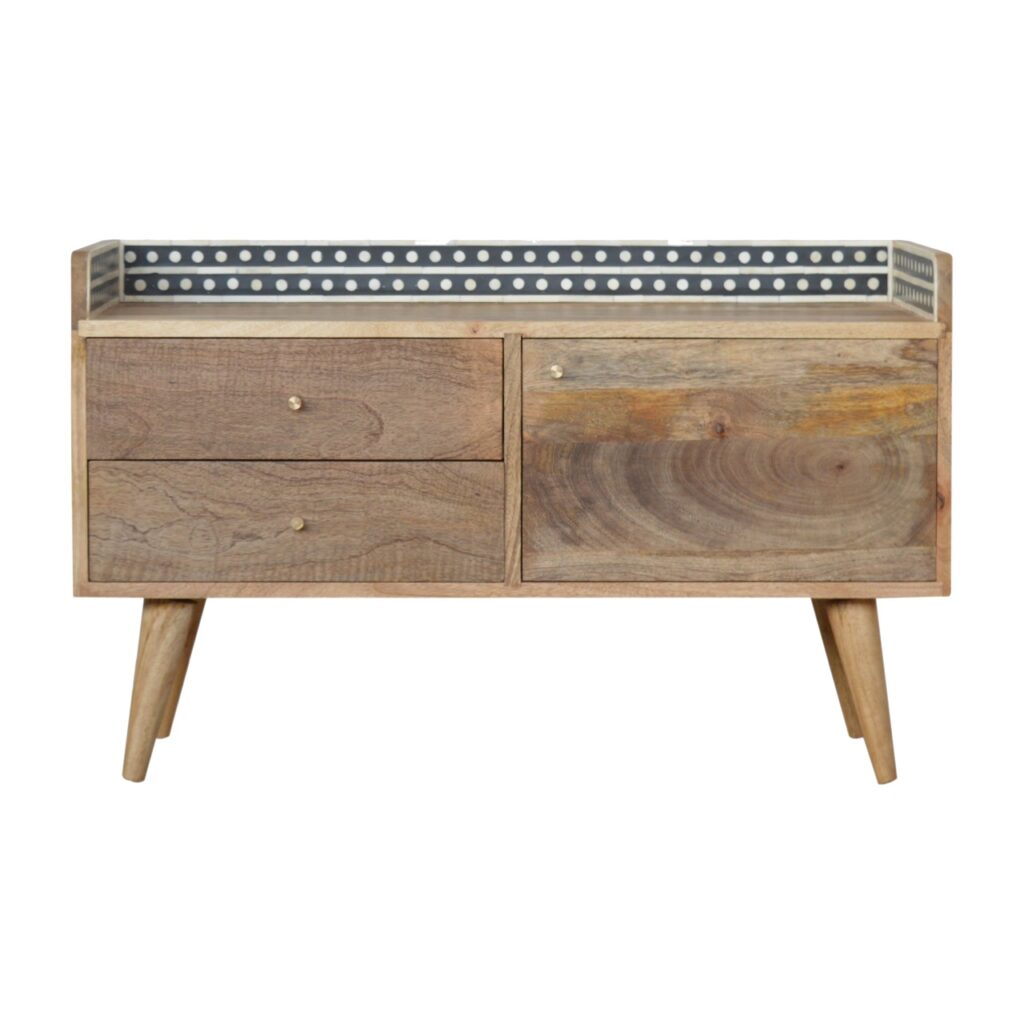 Canada Bone Inlay Gallery Back Media Unit Suppliers
