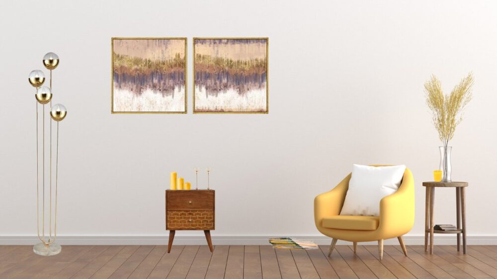 Gold Art Pattern 2 Drawer Nightsand - Image 10