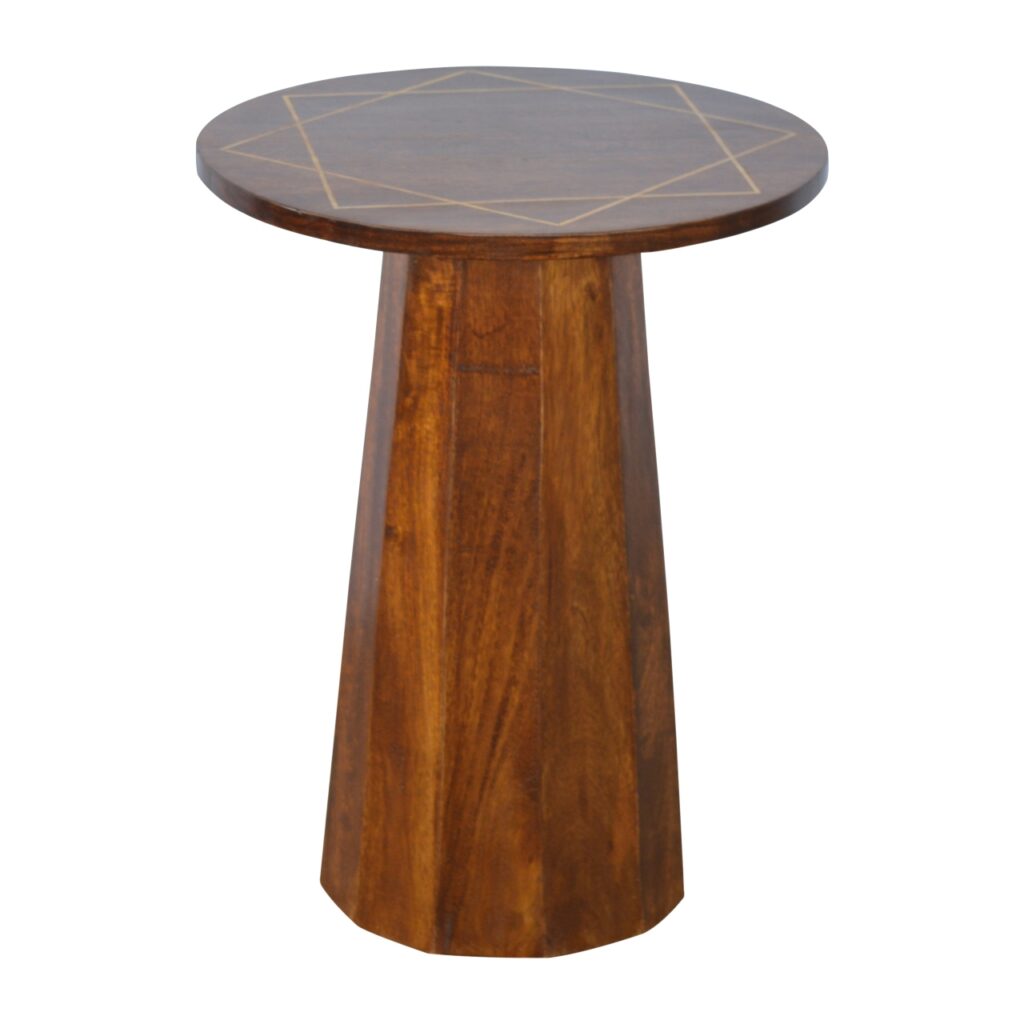 Canada Geometric Brass Inlay End Table Suppliers
