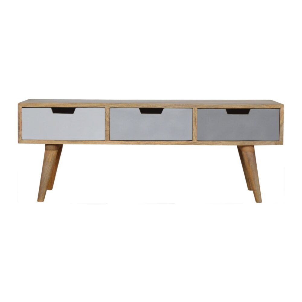 Canada Grey Painted 3 Drawer Media Unit Suppliers