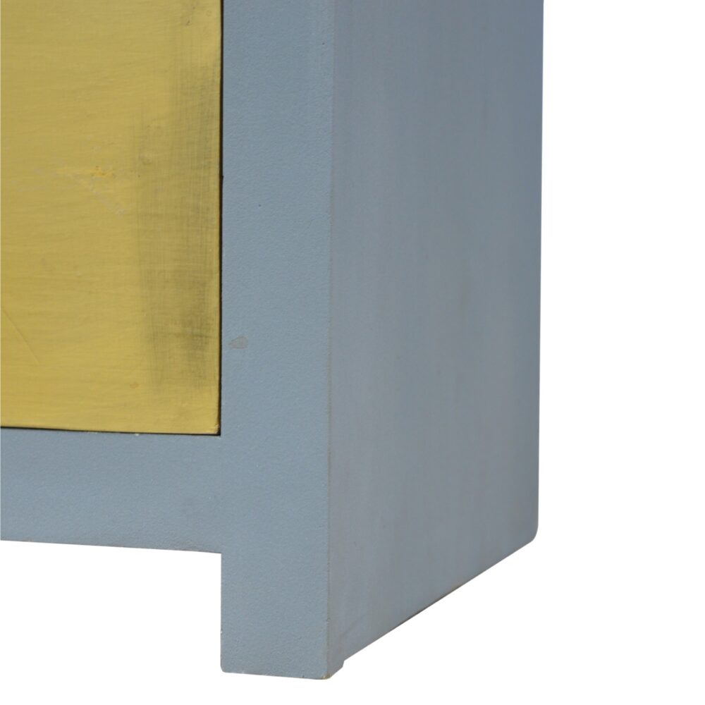 wholesale IN476 - Sleek Cement Bedside with Gold Drawer Fronts for resale